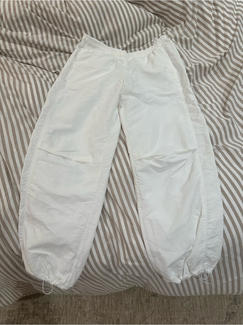 Aritzia White Mercer Track Pants
